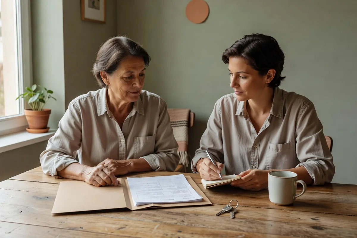 Scène de vie illustrant contribution financiere charges menus services