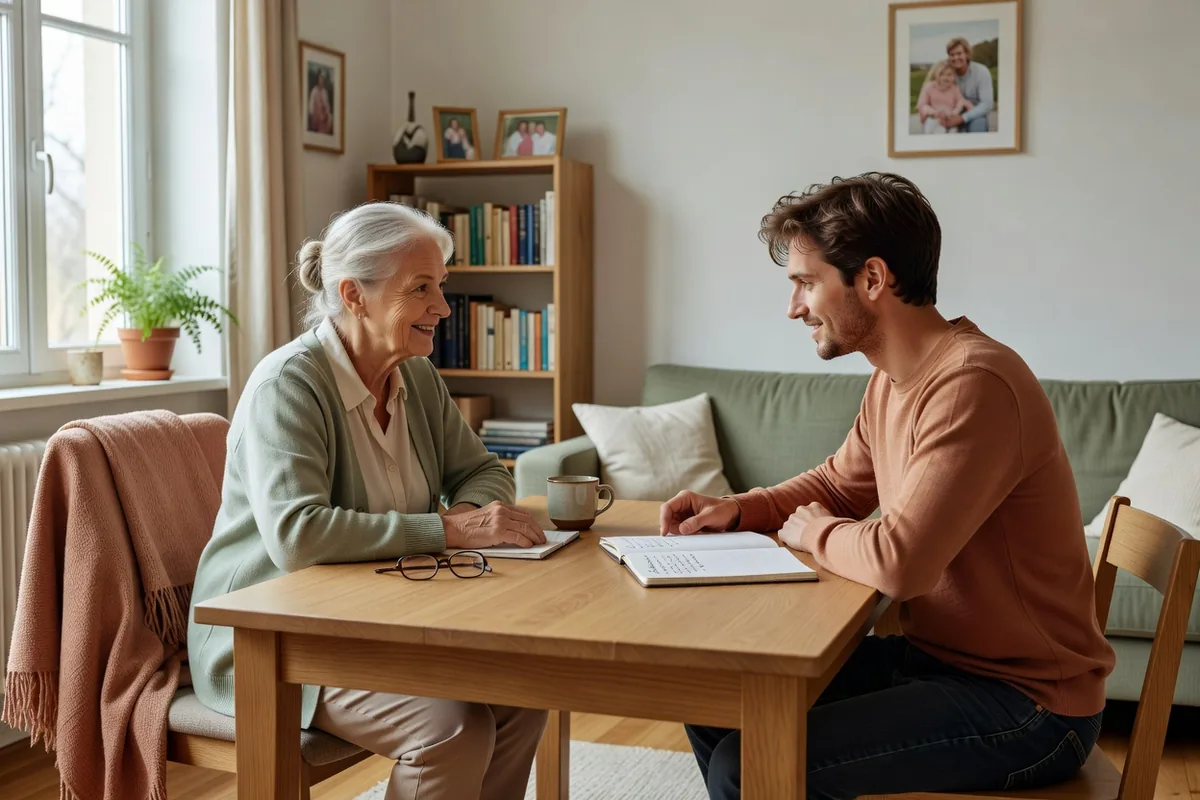 Scène de vie illustrant gerer desaccord cohabitation intergenerationnelle