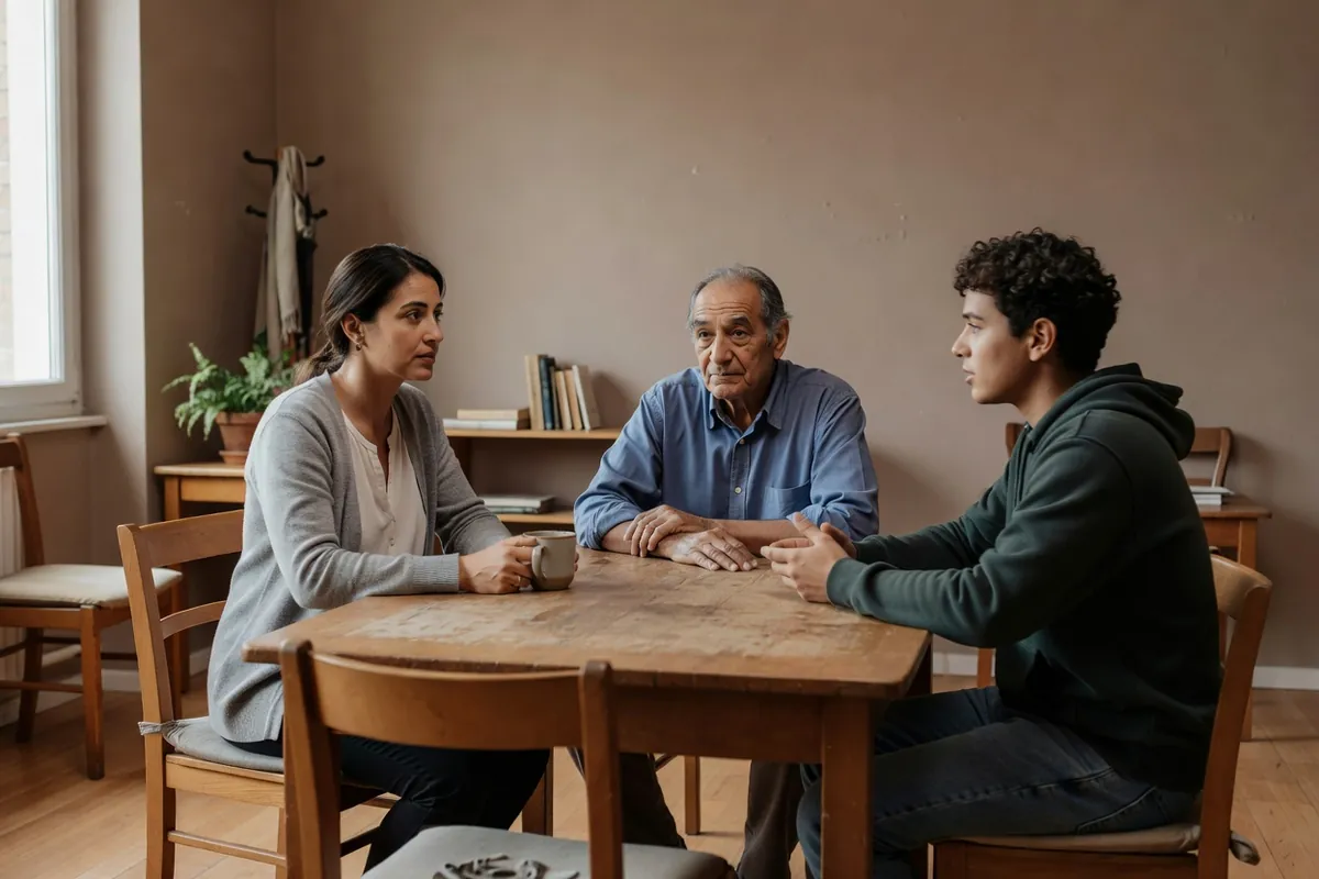 Une médiatrice accompagne le dialogue entre deux cohabitants de générations différentes