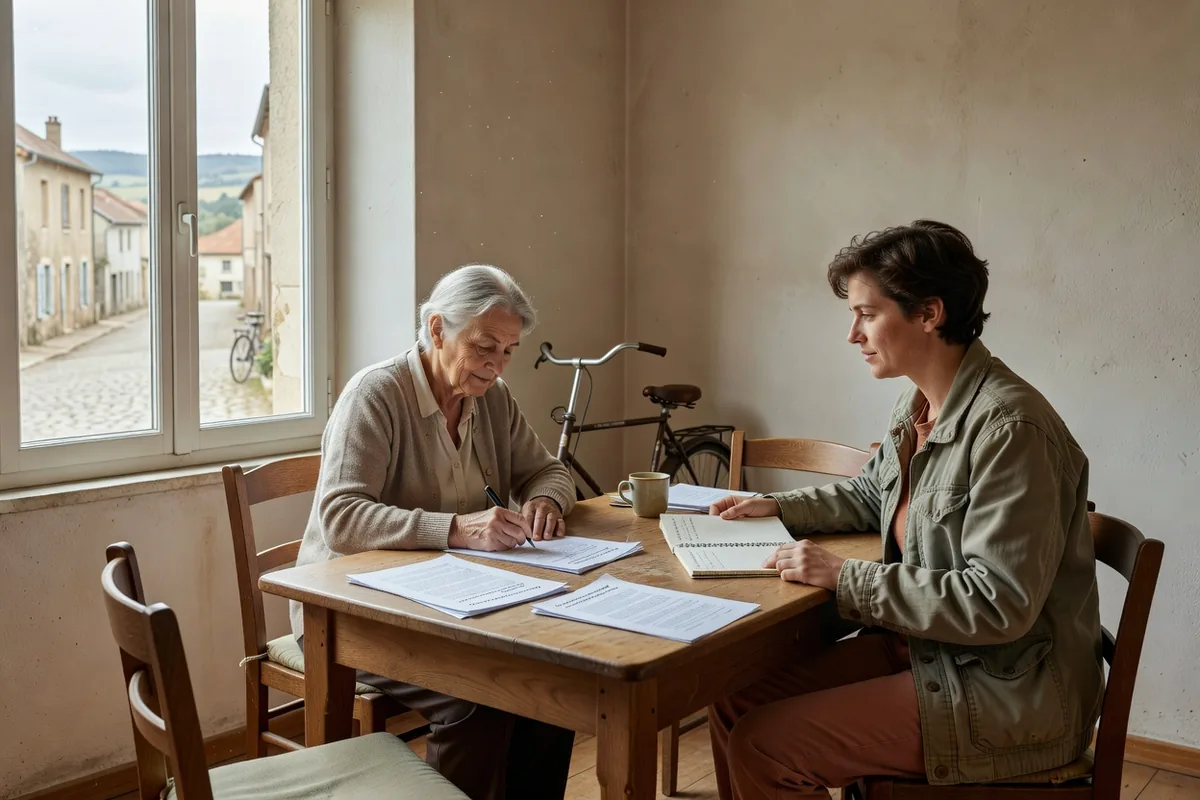 Scène de vie illustrant mobilite rurale logement solidaire
