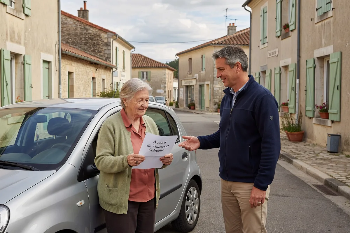 Scène de vie illustrant transport solidaire bassin vie