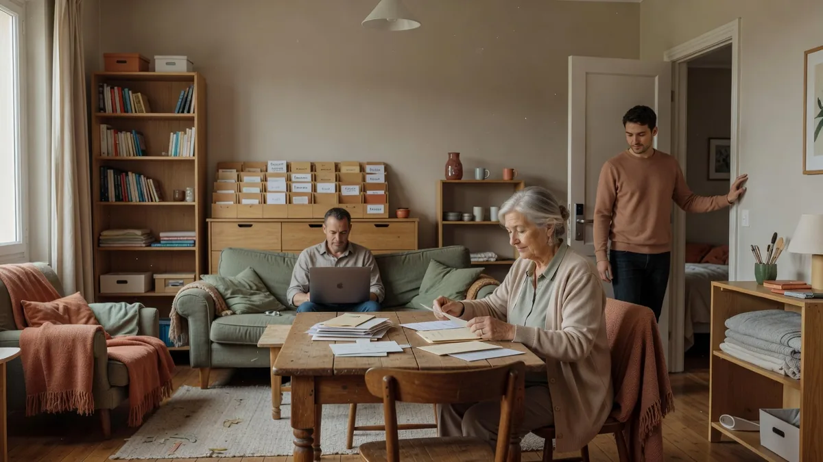 Scène illustrant préserver l'intimité quand on partage son logement